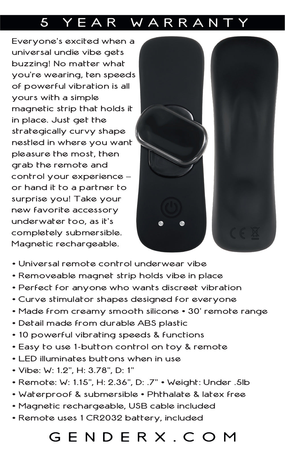 Gender X OUR UNDIE VIBE - Panty Vibe 9.6cm > Sex Toys For Ladies > Panty Vibes