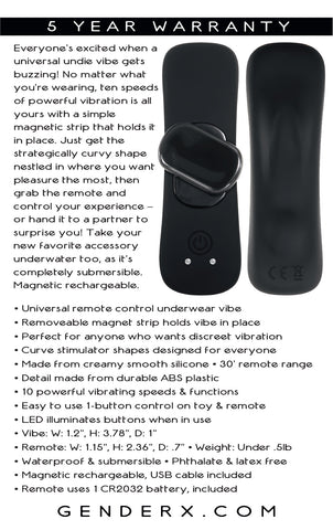 Gender X OUR UNDIE VIBE - Panty Vibe 9.6cm > Sex Toys For Ladies > Panty Vibes