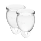 Satisfyer Feel Confident Menstrual Cup Kit – Medical Grade Silicone Two Sizes Default Title > Essentials > Menstrual Products