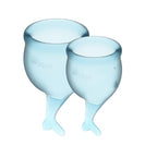 Feel Secure Menstrual Cup (Light Blue) – Medical Grade Silicone 2pcs Blue > Essentials > Menstrual Products