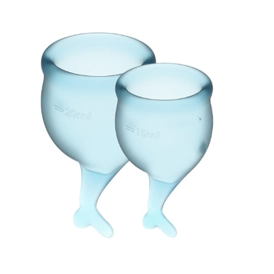 Feel Secure Menstrual Cup (Light Blue) – Medical Grade Silicone 2pcs Blue > Essentials > Menstrual Products