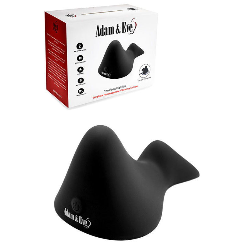 Adam & Eve Rumbling Rider – Rechargeable Vibrating Grinder Pad Black > Vibrators > Vibrating Pads Main image