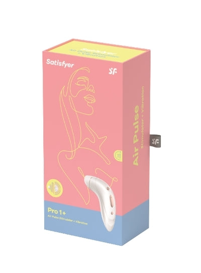 Satisfyer Pro 1+ Air Pulse Stimulator and Vibrator in White with 11 Pressure Wave Programs and 10 Vibration Modes Default Title AIR PULSATION