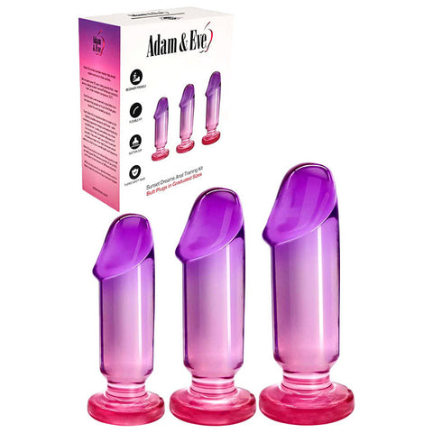 Adam & Eve Sunset Dreams (Purple) – Anal Training Kit Set of 3 Plugs Pink > Anal Range > Butt Plug Kits