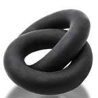 Oxballs Shackle Double Link Cock Ring Black Silicone Toy > Cock Ring > Sets