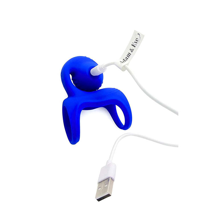 Adam & Eve Rockin and Rollin Snail – USB Rechargeable Couples Vibrator Cage Cock Rings Vibrating