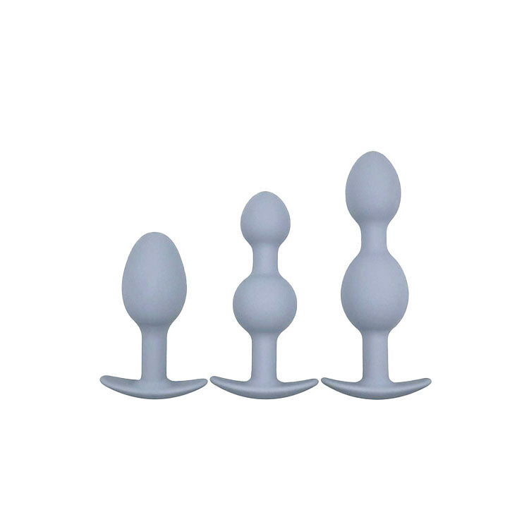 Adam & Eve Vibra-Ball Trio Weighted Anal Training Set – Set of 3 Plugs > Anal Range > Butt Plug Kits Main image