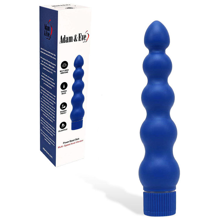 Adam & Eve Power Bead Stick – Beginner-Friendly 19 cm Vibrator Blue > Anal Range > Anal Beads Main image