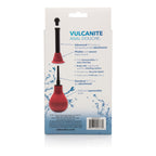 CalExotics Vulcanite Anal Douche Red Rubber Bulb with Two Attachments 7.5 Fl Oz 220 ml