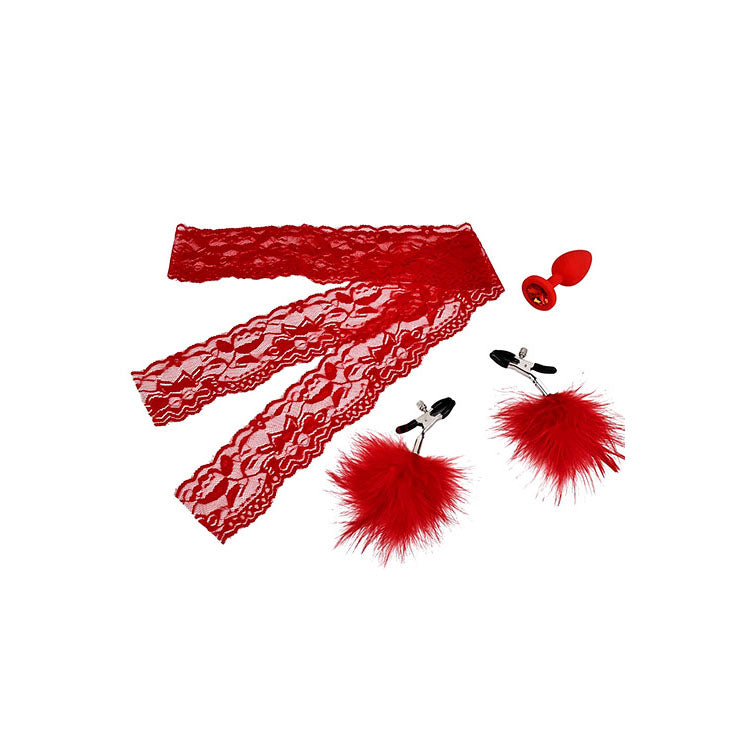 Adam & Eve Deluxe Red Hot Sex Kit – 13-Piece Couples Kit > Sex Toys > Sex Kits