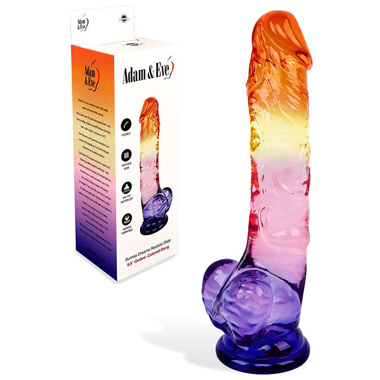 Adam & Eve Sunrise Dreams (Ombré) – 24 cm Realistic Dildo Multi > Dildos > Large Dildos