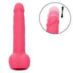 Rumbling Thrusting Silicone Stud Vibrator Pink 7 Inch > Dildos > Realistic Dildos