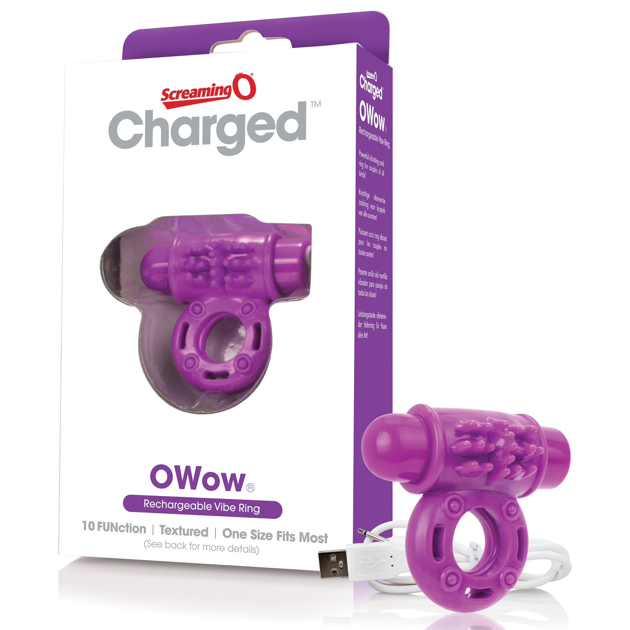 O Wow Ring Rechargeable Vibrating Cock Ring with 10 Vibration Functions SEBS Material > Cock Ring > Vibrating