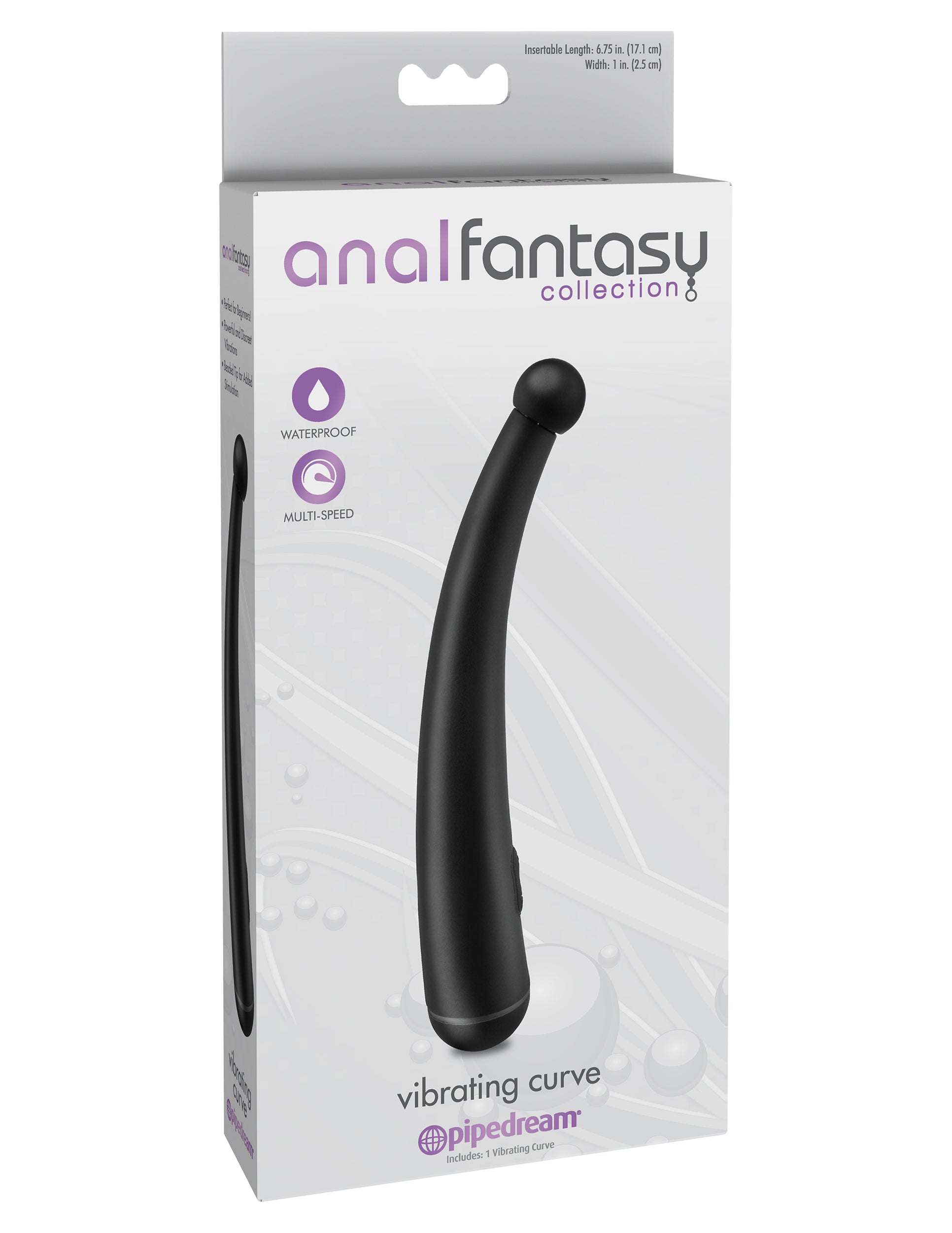 Anal Fantasy Collection Vibrating Curve 7 Inch Anal Vibrator Butt Plugs - Vibrating