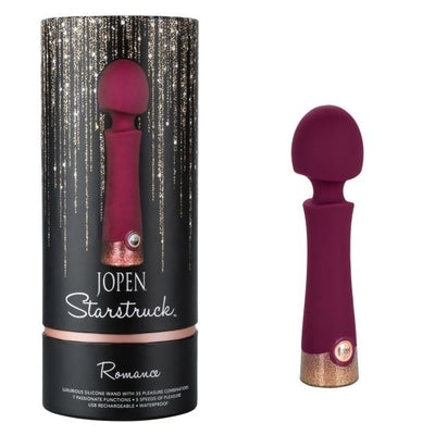 Jopen Starstruck Romance Purple Flexible Silicone Vibrating Dildo with 35 Functions and Glitter Base Default Title Electric Massager