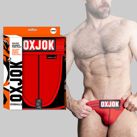 Oxballs Slingjock Upthrust Slider-Strap Jock Black Iron Blue Small Jockstraps