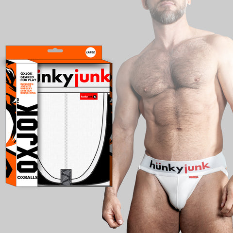 Oxballs Hunker Slider Strap Jock White Snow White Medium Jockstraps
