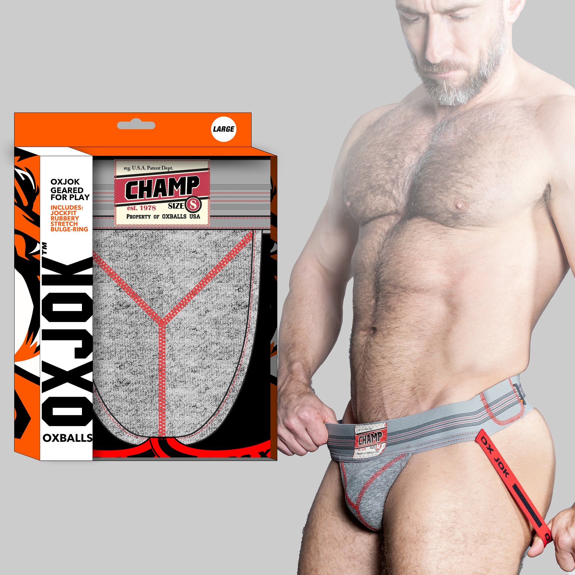 Oxballs Champ Vintage (Gray Heather) – Comfortable Jockstrap > Clothes > Jockstraps