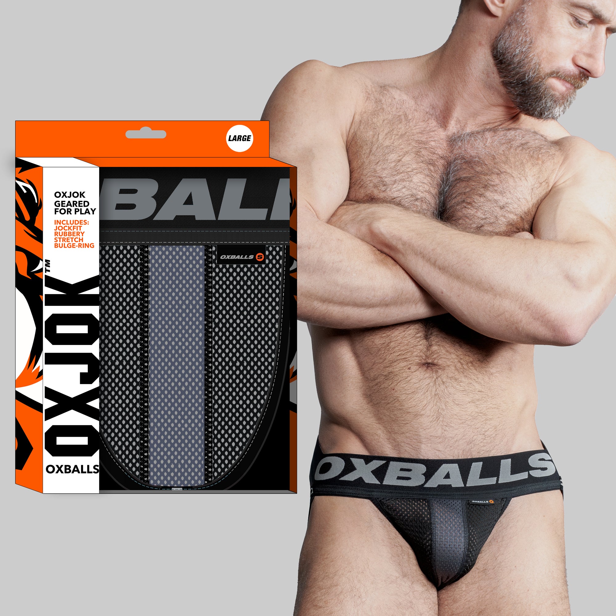 Oxballs Airmesh Swagger (Tar Black) – Comfortable Jockstrap > Clothes > Jockstraps