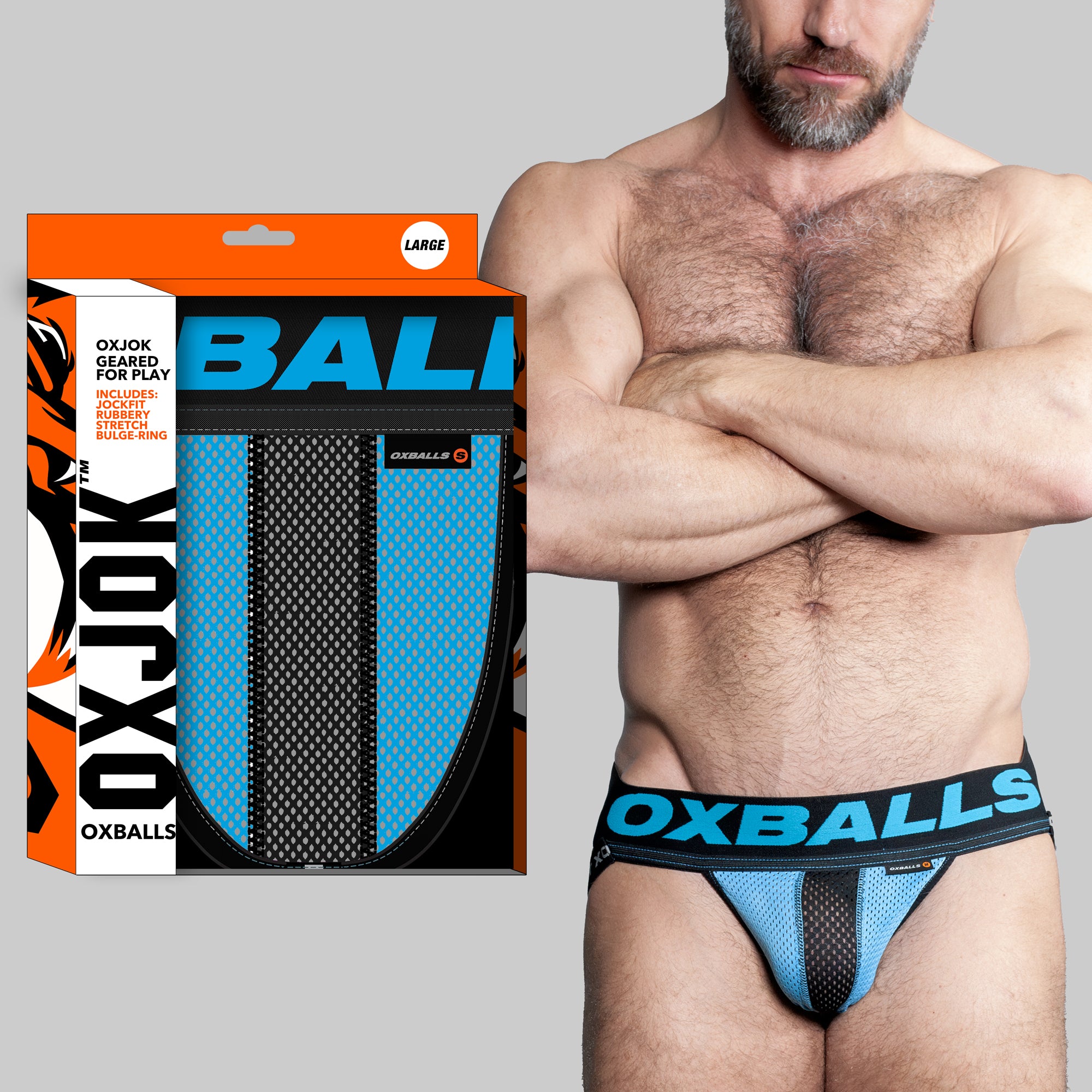 Oxballs Airmesh Swagger (Tar Black) – Comfortable Jockstrap > Clothes > Jockstraps