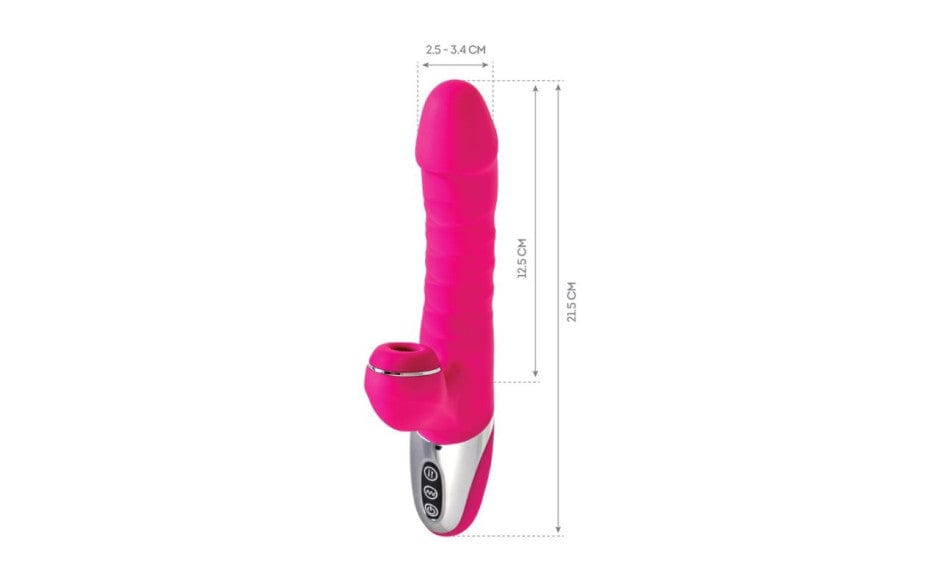 JOS To-Frolly Thrusting and Sucking Vibrator 2cm Stretch VIBRATORS-RABBIT-MULTI