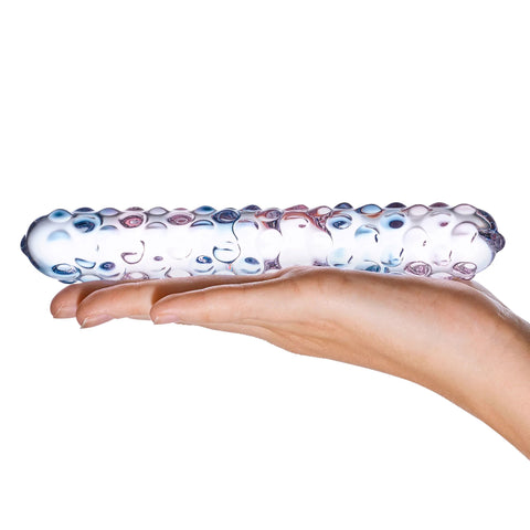 Purple Rose Nubby Glass Dildo 7 Inch Spiraled Pleasure Toy > Glass > Dildos