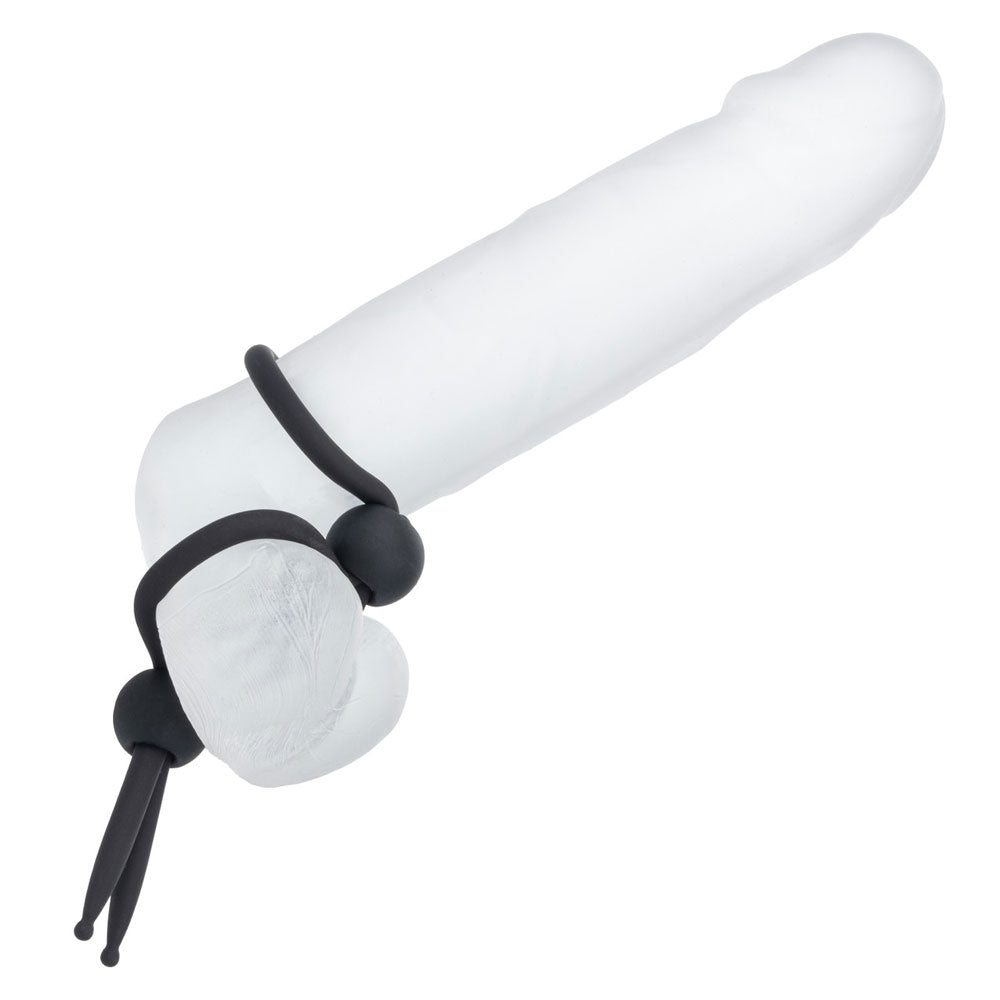 Alpha Liquid Silicone Dual Lasso (Black) – Adjustable Cock Ring > Cock Ring > Adjustable