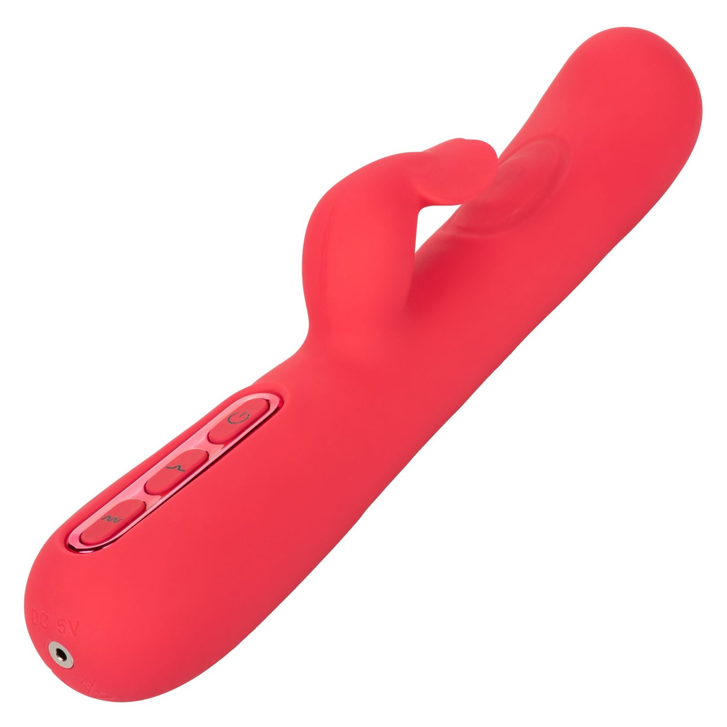 Throb Flutter Red Dual Stimulator Massager with 2x Thumping Action and 7 Vibration Functions, Silicone Waterproof Vibrator > Vibrators > Ladies > Rabbit