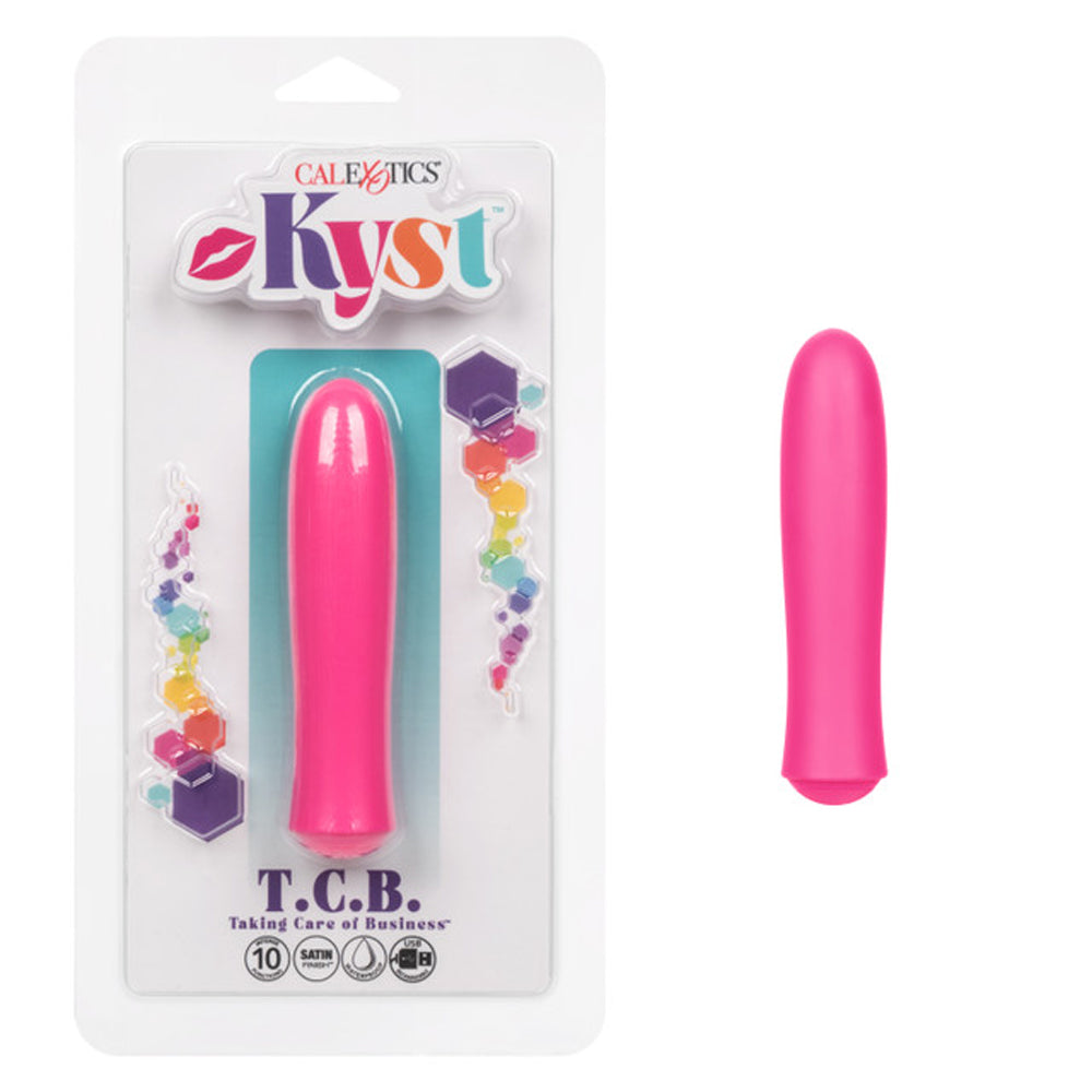 Kyst T.C.B. Taking Care of Business Mini Massager Pink 4-Inch Satin Finish > Vibrators > Mini Vibrators
