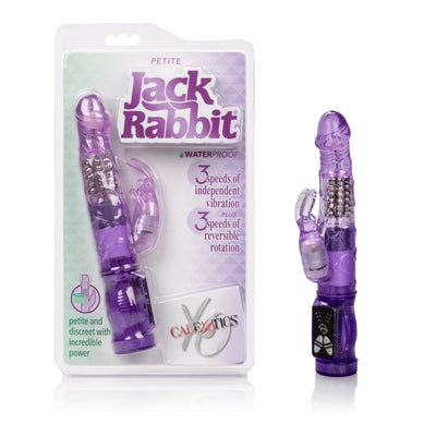 Jack Rabbit Petite Jack Rabbit Vibrator Purple 4.75 Inch Waterproof Rotating and Vibrating Dual Action Toy VIBRATORS-RABBIT