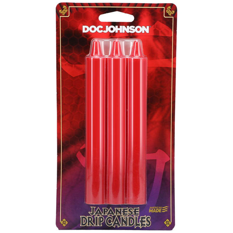 Japanese Drip Candles Red 3 Pack for Sensation Play > Candles > Drip