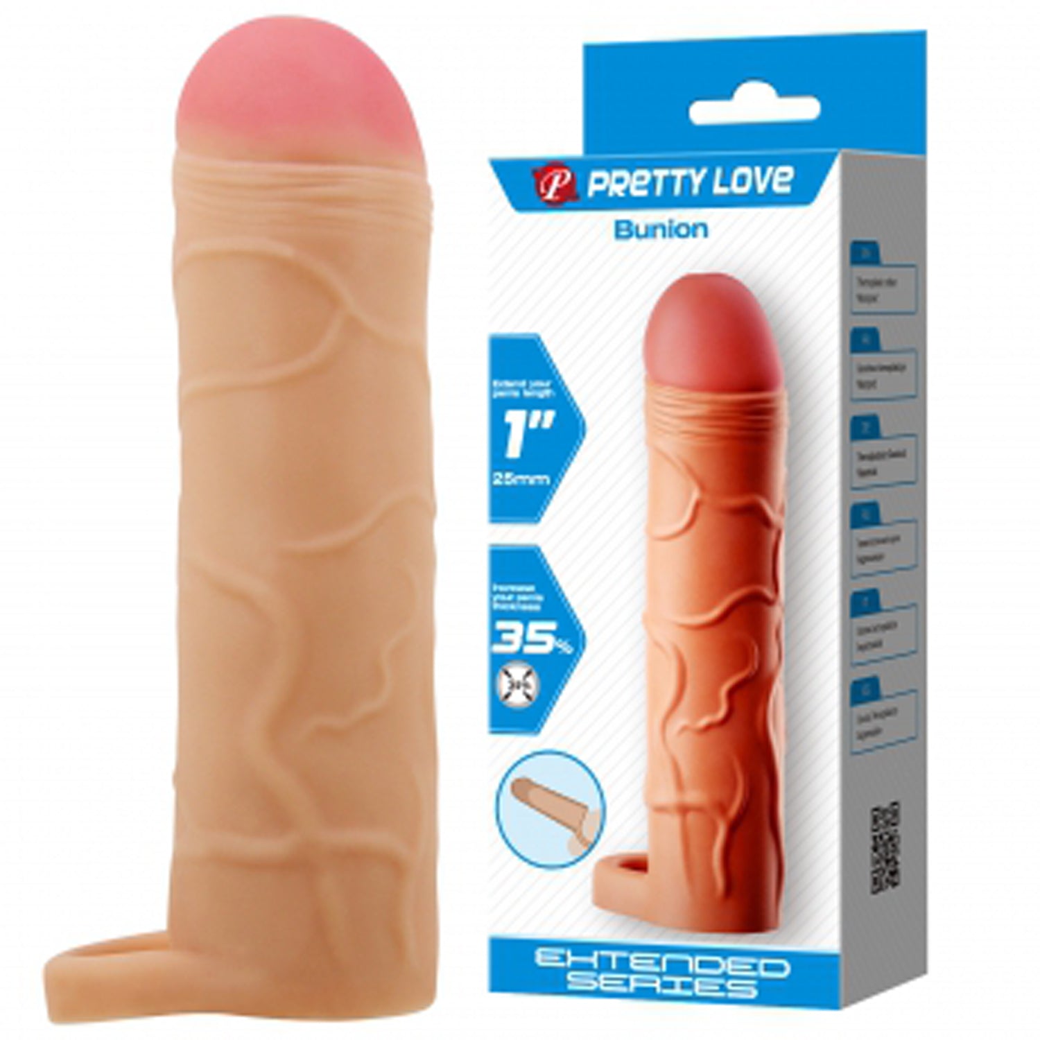 Bunion 6.5 Inch Stretchy Shaft Cock Sleeve Penis Sheath > Sex Toys For Men > Penis Sleeves