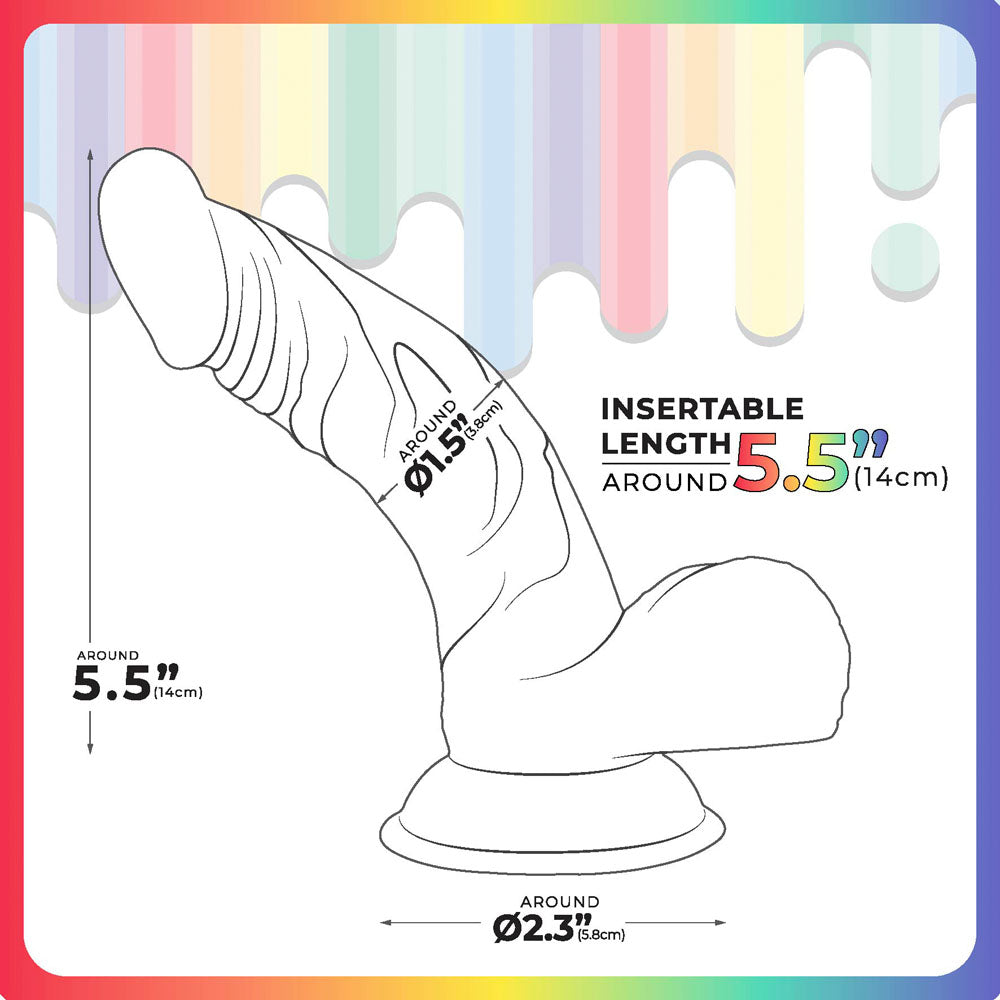 Jellido 14cm Curved Dildo Clear Realistic Pleasure Device DONGS