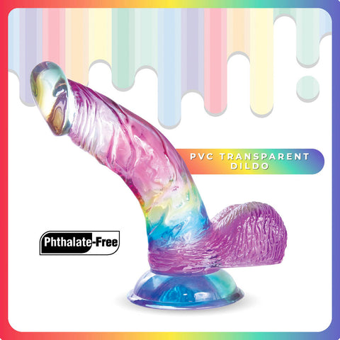 Jellido 14cm Curved Dildo Clear Realistic Pleasure Device DONGS