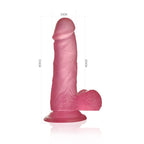 Jelly Studs 6 Inch Crystal Dildo in Pink > Dildos > Realistic Dildos