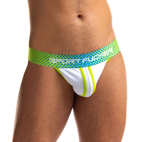 Jersey Jock Green and White Medium Size Large Jockstraps