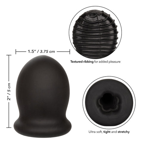 Boundless FTM Stroker 2 Inch Soft Silicone Masturbation Sleeve Black GENDER EXPRESSION