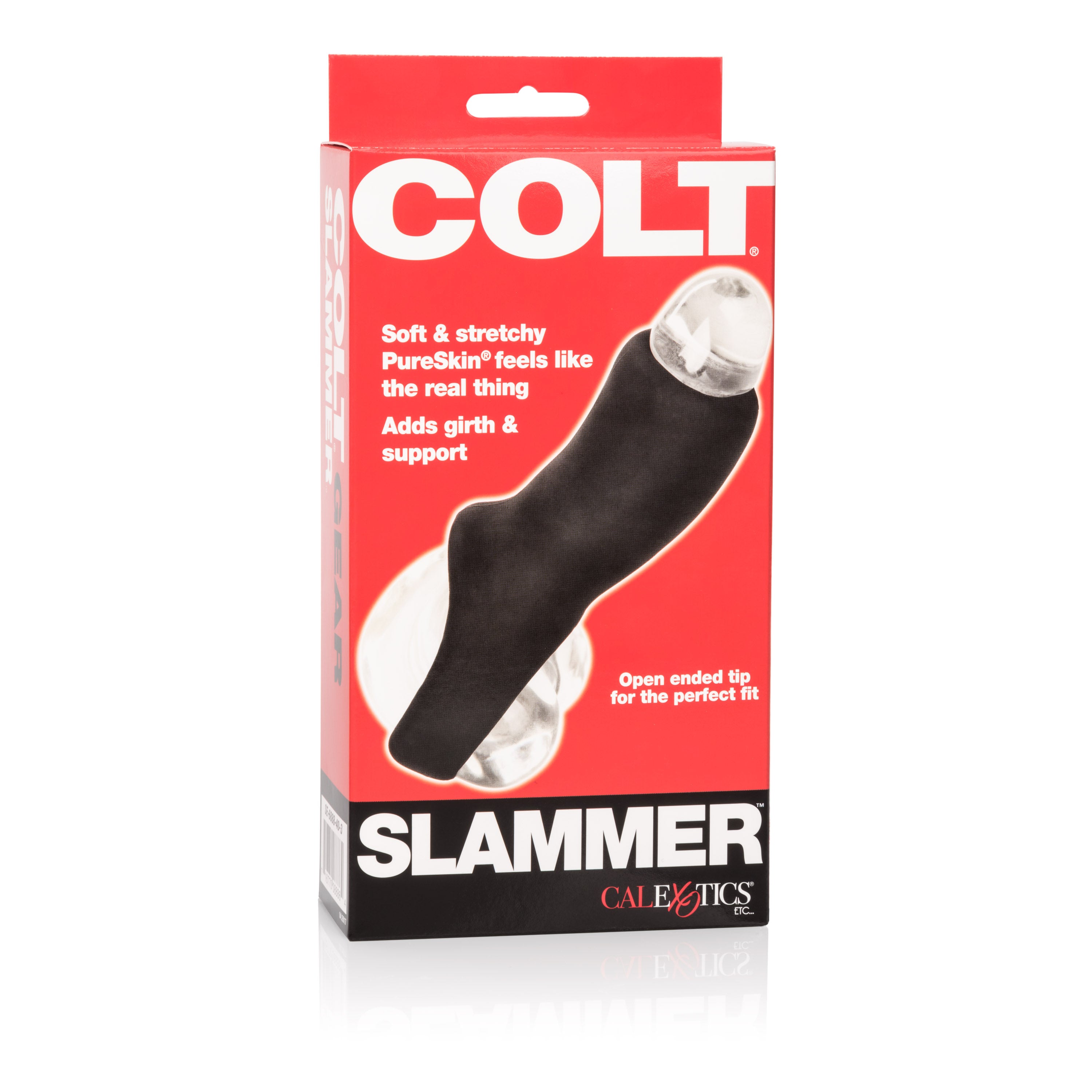 Colt Slammer Black PureSkin Penis Extender Sleeve with Supportive Scrotum Strap SLEEVES