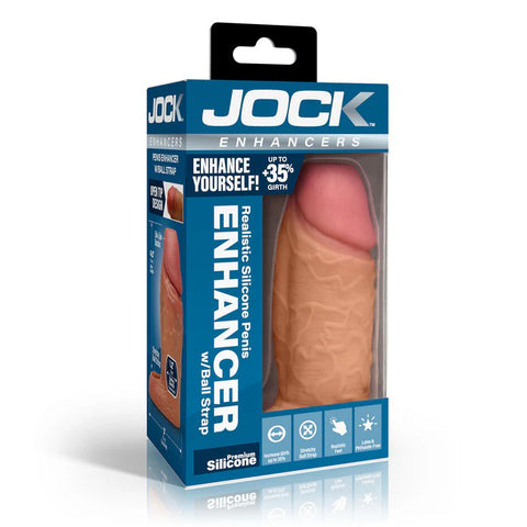 Jock Enhancers 1 Inch Silicone Penis Extension Sleeve Medium SLEEVES