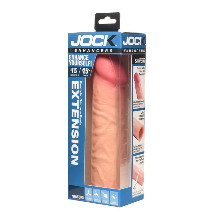 Jock Enhancers 1.5 Inch Silicone Penis Extension Sleeve Light Secondary image