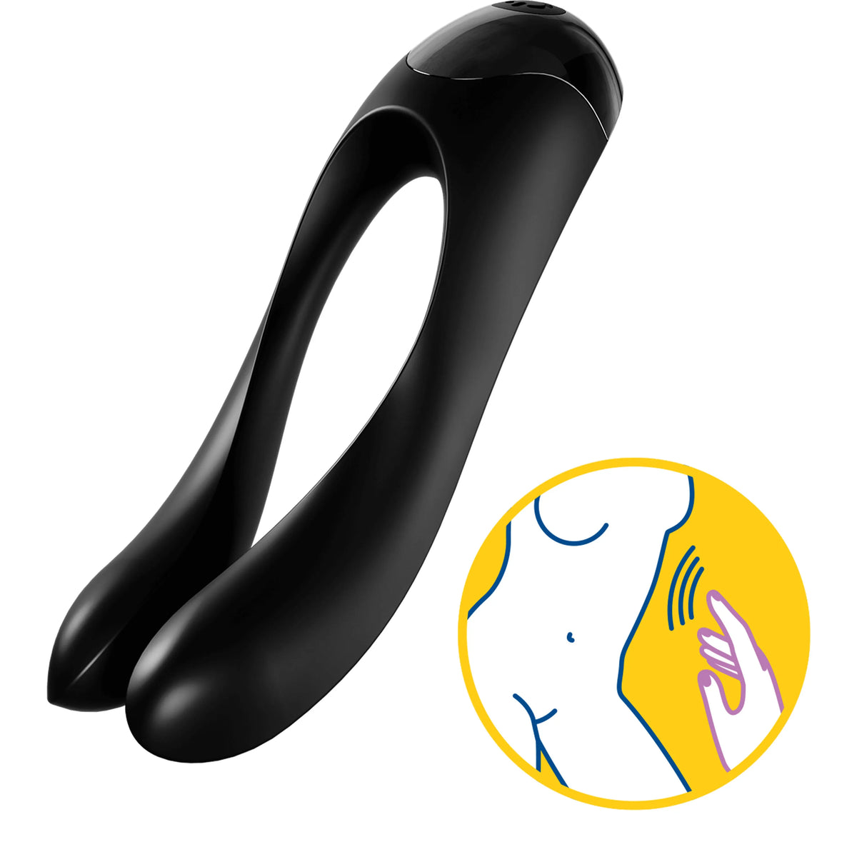 Satisfyer Candy Cane Finger Vibrator – Dual Motor Silicone Finger Vibrator > Vibrators > Finger Vibrators