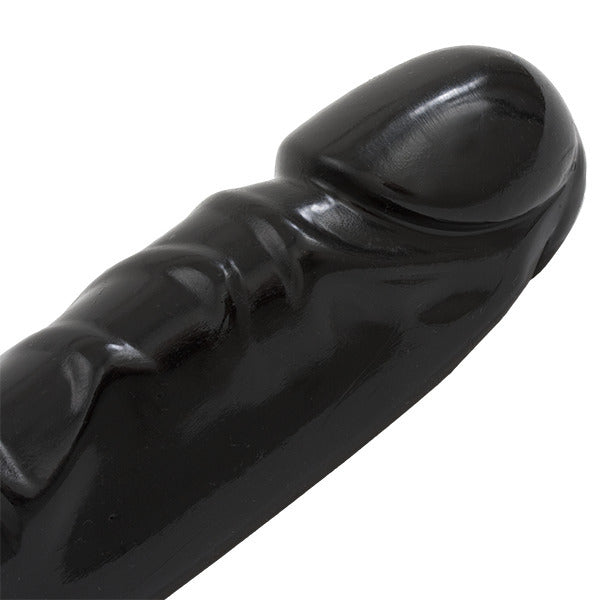Jr Veined Double Header (Black) – 12 Inch Flexible Dong > Dildos > Double Dildos