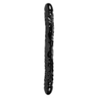 Jr Veined Double Header (Black) – 12 Inch Flexible Dong > Dildos > Double Dildos