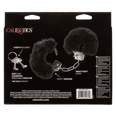 Ultra Fluffy Black Furry Bondage Cuffs For Couples Play > Bondage Gear > Handcuffs