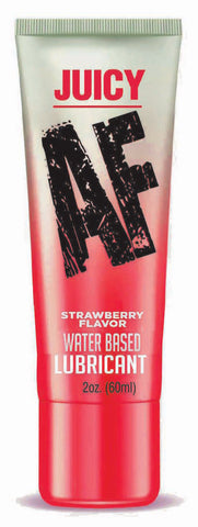 Juicy AF Strawberry Lubricant 60 ml Tube - Water Based Pleasure Flavoured Lube