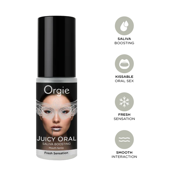 Orgie Juicy Oral Spray 15ml – Mint-Flavored Mouth Spray > Lube > Oral Gels & Sprays
