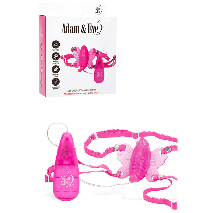 Adam & Eve Original Venus Butterfly – Powerful Vibrator Pink STIMULATORS