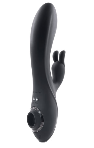 Evolved Rabbit Hole 21.2 Centimeter USB Rechargeable Rabbit Vibrator Black VIBRATORS-RABBIT