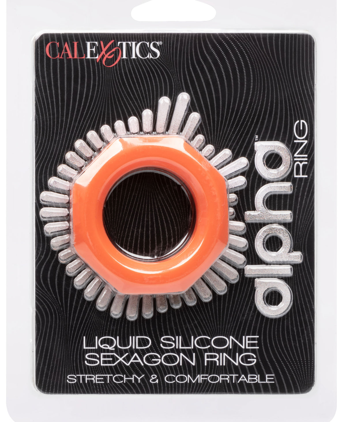 Alpha Liquid Silicone Sexagon Ring Orange Stretchy Comfortable Enhancer > Cock Ring > Single