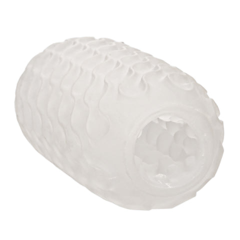 Boundless Reversible Nubby Stroker 4.5 Inch Dual-Texture Clear Compact Male Masturbator Strokers - Manual